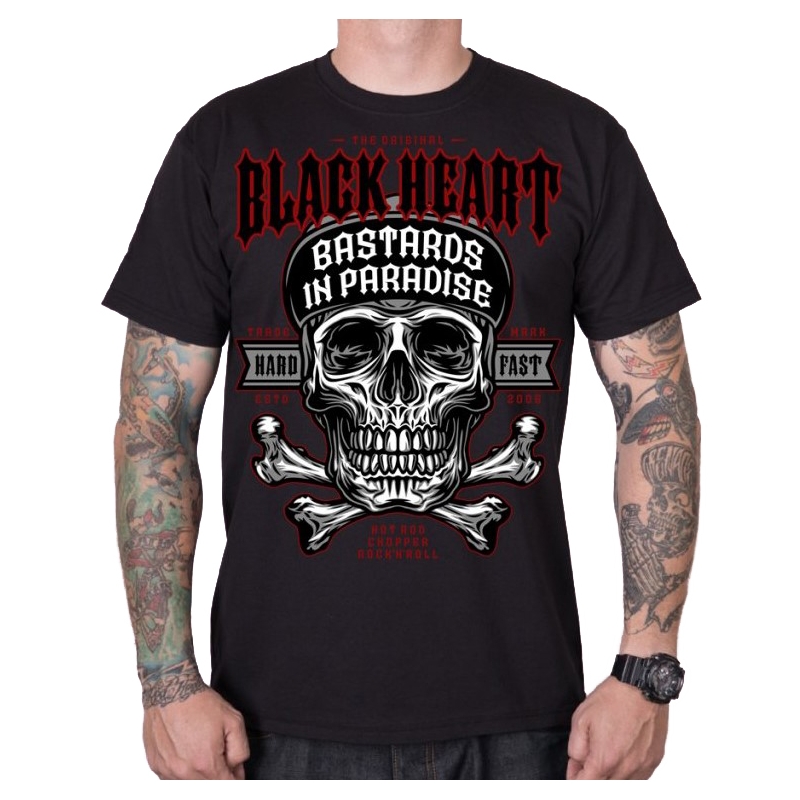 Męska koszulka Black Heart Bastard In Paradise czarna