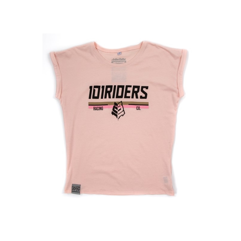 Damski 101 Riders Loose Fly Pink T-Shirt wyprzedaż