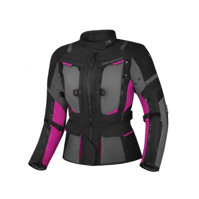 Damska kurtka motocyklowa Shima Hero 2.0 Black-Grey-Pink