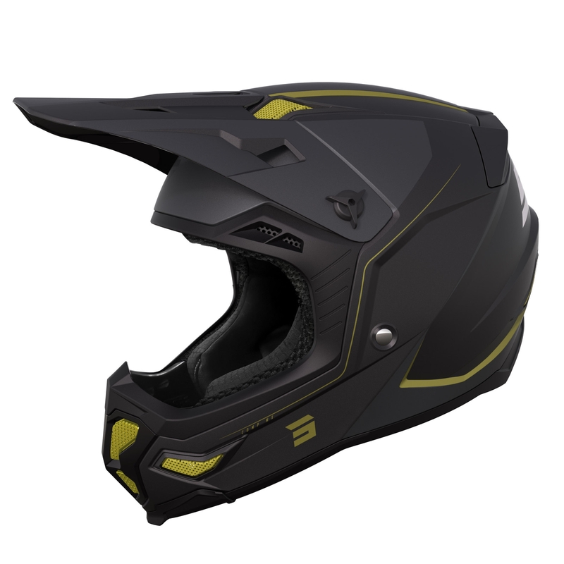 Kask motocrossowy Shot Core Comp czarno-złoty