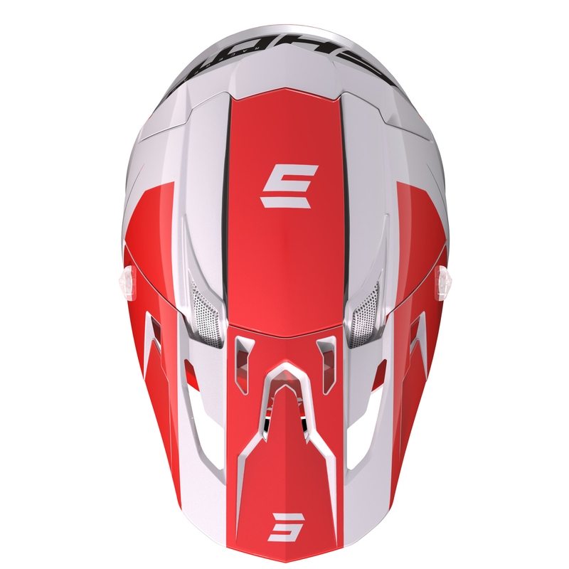 Kask motocrossowy Shot Core Comp biało-czerwony
