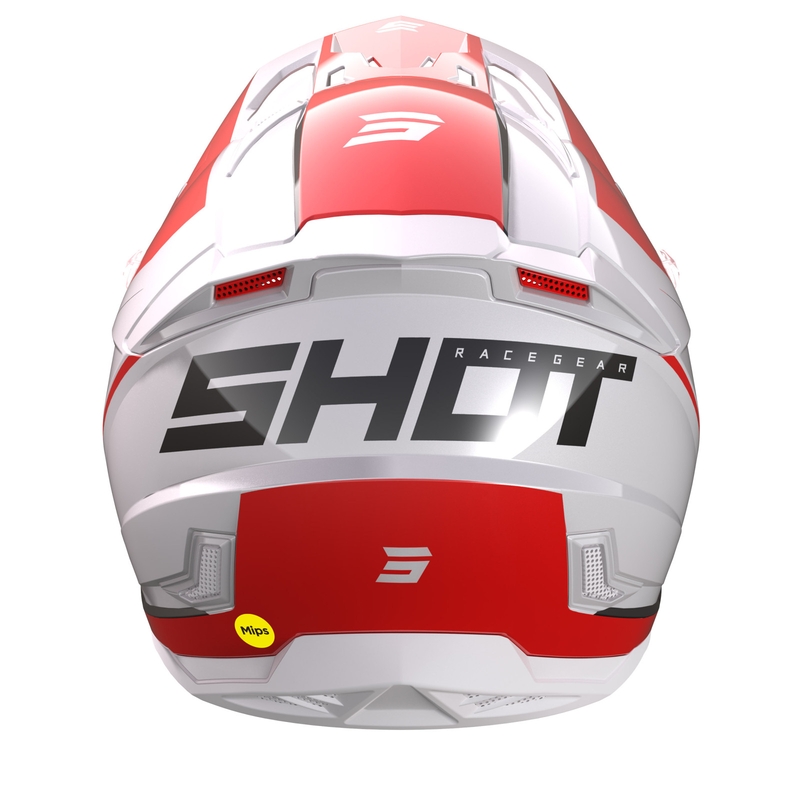 Kask motocrossowy Shot Core Comp biało-czerwony