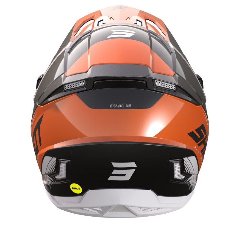 Kask motocrossowy Shot Core Fast czarny-biały-pomarańczowy