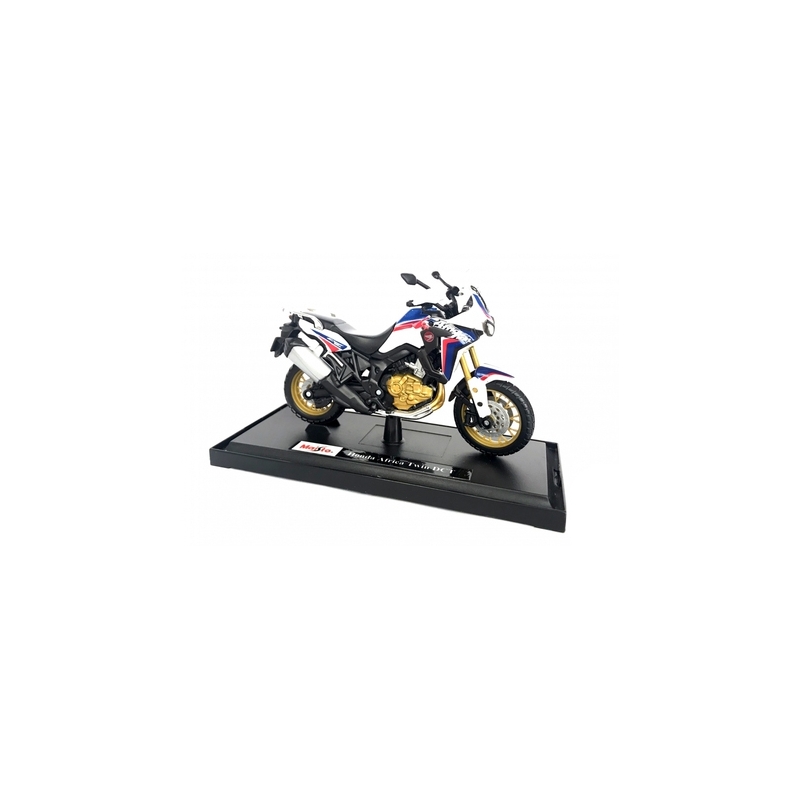 Model motocykla Maisto Honda African Twin biało-niebiesko-czerwony