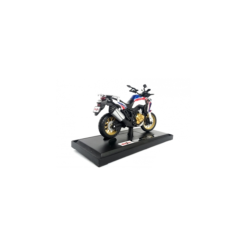 Model motocykla Maisto Honda African Twin biało-niebiesko-czerwony