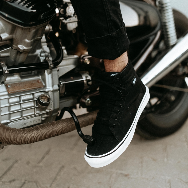 Buty motocyklowe BROGER California czarno-białe