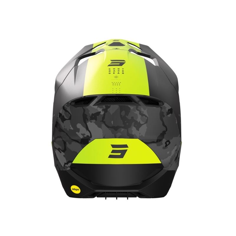 Kask motocrossowy Shot Race Camo czarno-szary-fluo żółty wyprzedaż