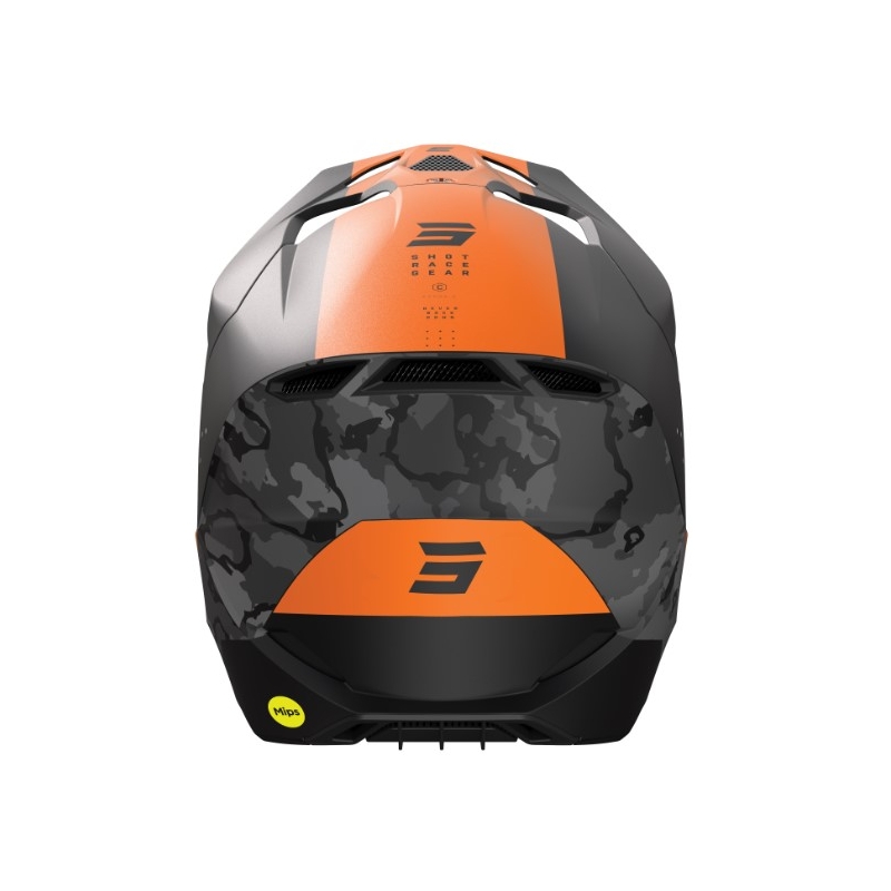Kask motocrossowy Shot Race Camo czarny-szary-pomarańczowy wyprzedaż