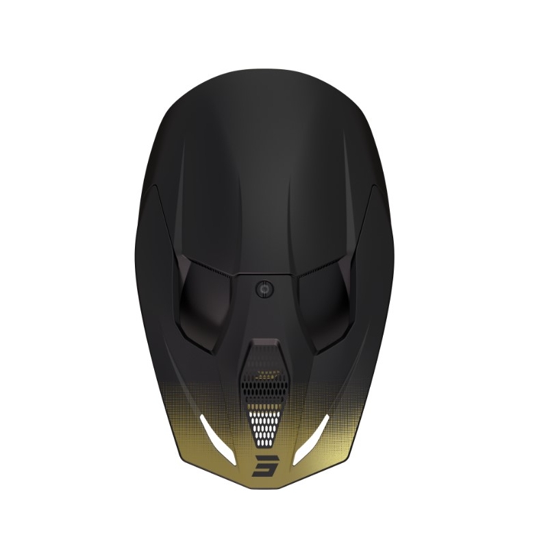 Kask motocrossowy Shot Race Raw czarno-złoty