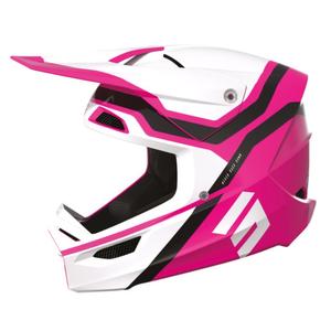 Kask motocrossowy Shot Race Sky biało-różowy