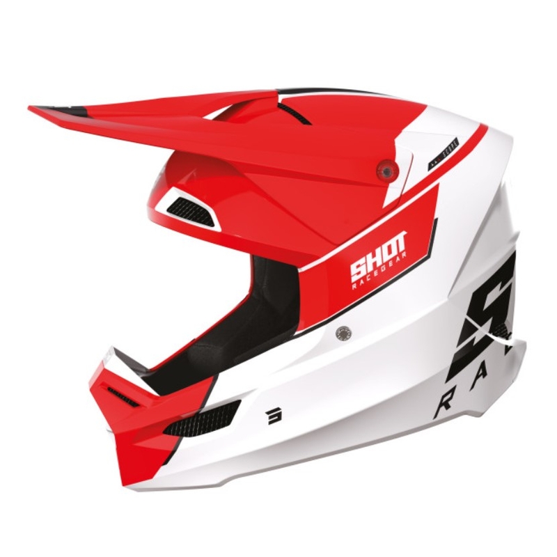 Kask Motocrossowy Shot Furious Scope czarny-biały-czerwony
