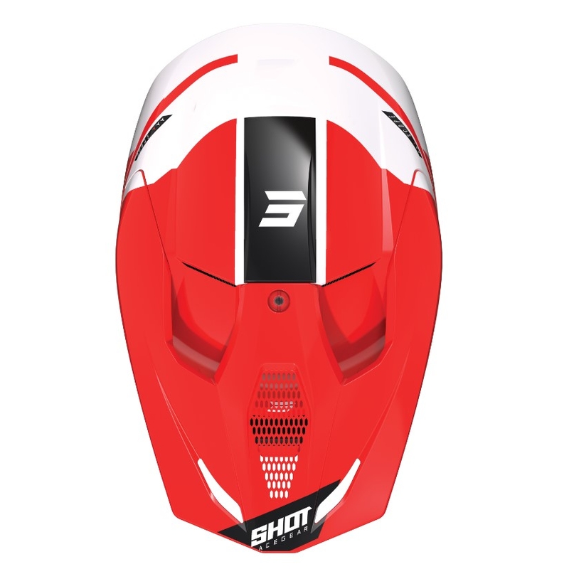 Kask Motocrossowy Shot Furious Scope czarny-biały-czerwony