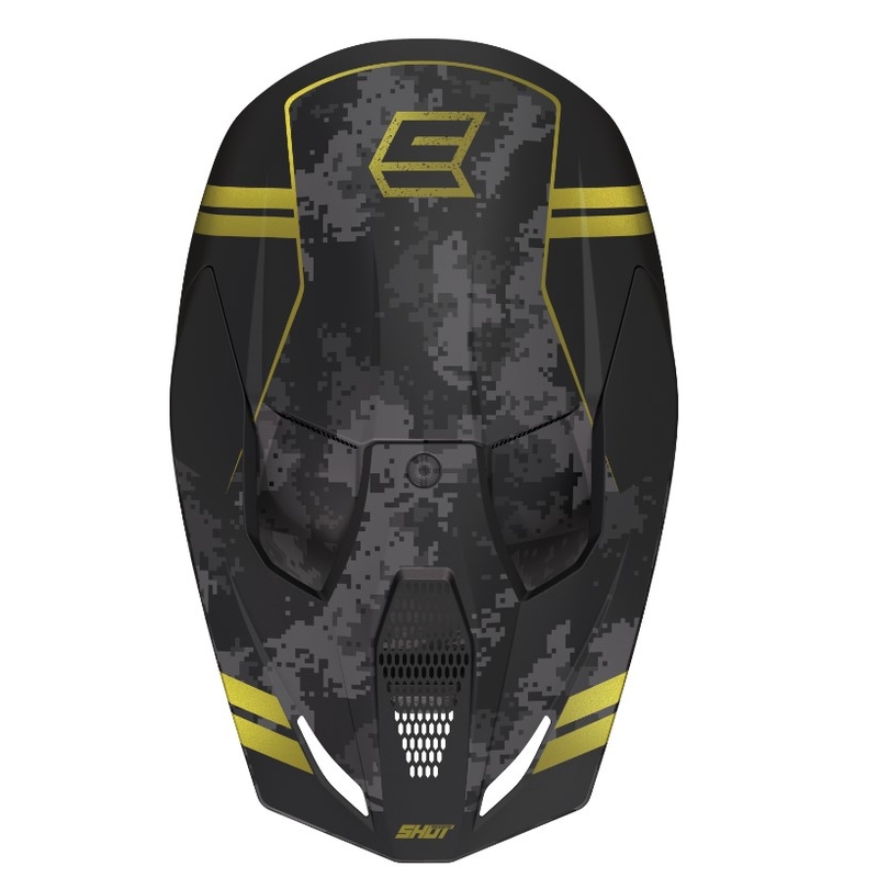 Kask motocrossowy Shot Furious Army czarny-szary-złoty wyprzedaż