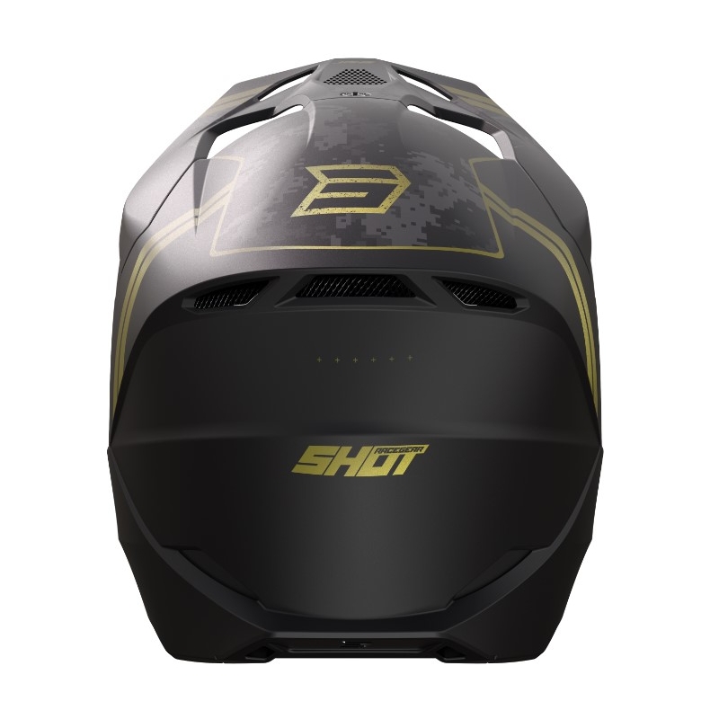 Kask motocrossowy Shot Furious Army czarny-szary-złoty wyprzedaż