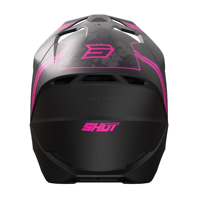 Kask motocrossowy Shot Furious Army czarno-szaro-różowy