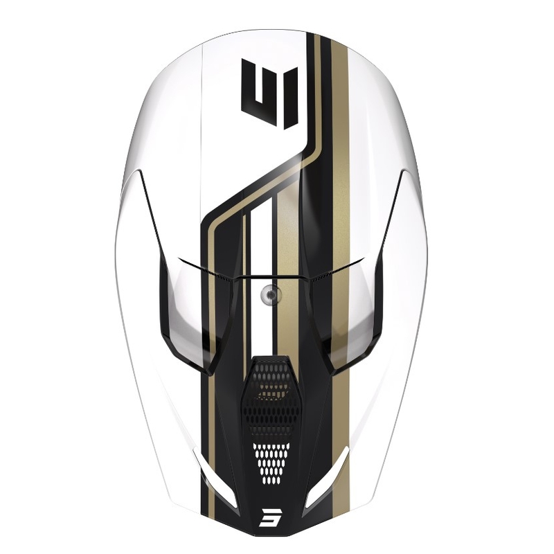 Kask motocrossowy Shot Furious Heritage czarno-złoty-biały wyprzedaż