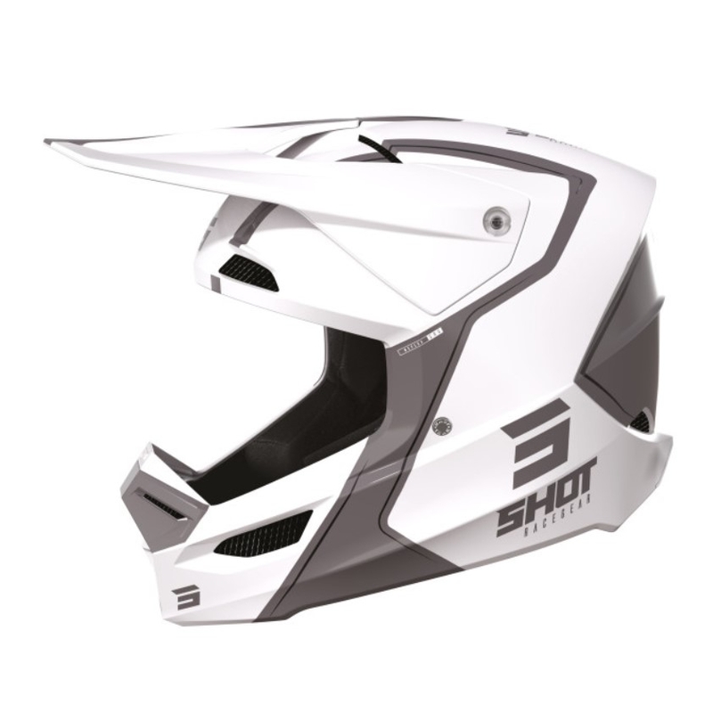 Kask motocrossowy Shot Furious Reflex w kolorze szarym i białym