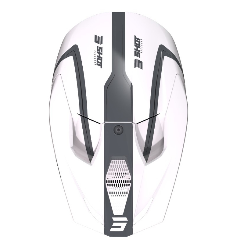 Kask motocrossowy Shot Furious Reflex w kolorze szarym i białym