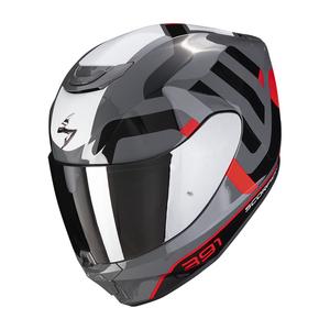 Integralny kask motocyklowy Scorpion EXO-391 Arok szaro-czerwono-czarny