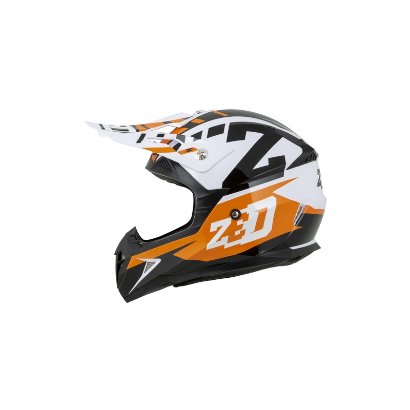 Kask motocrossowy ZED X1.9 pomarańczowo-czarno-biały