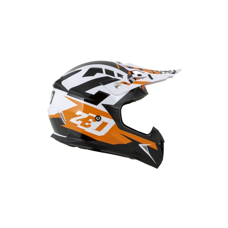 Kask motocrossowy ZED X1.9 pomarańczowo-czarno-biały