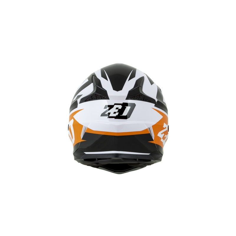 Kask motocrossowy ZED X1.9 pomarańczowo-czarno-biały