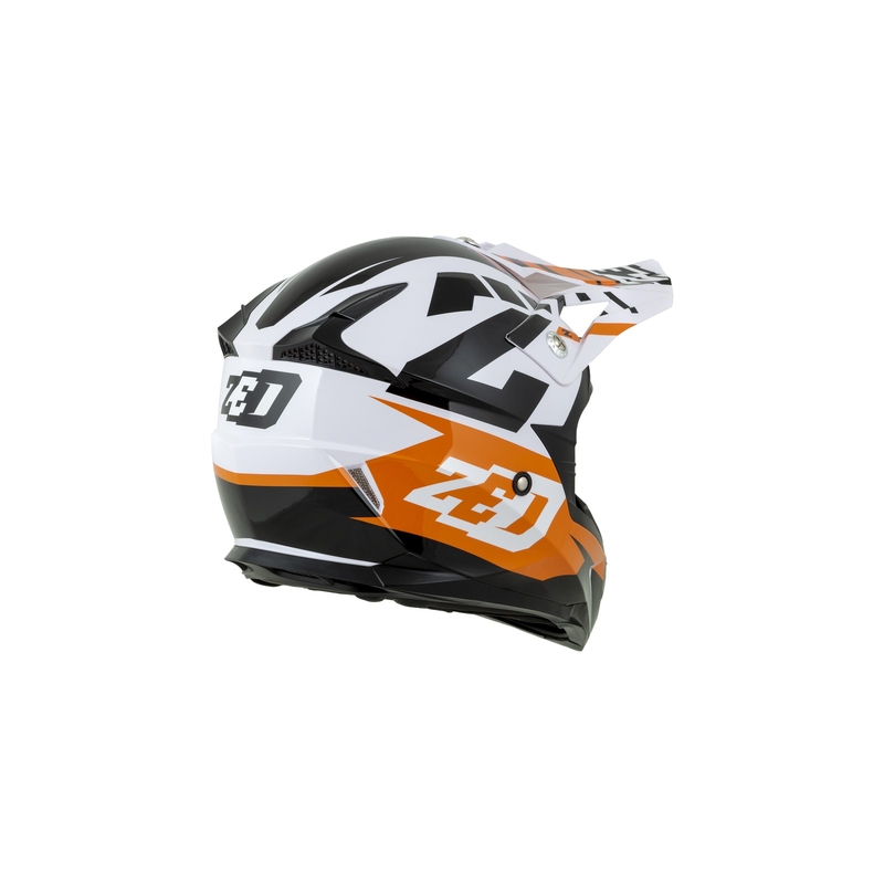 Kask motocrossowy ZED X1.9 pomarańczowo-czarno-biały