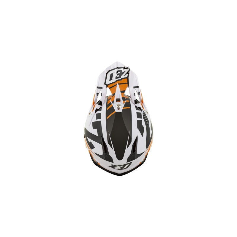 Kask motocrossowy ZED X1.9 pomarańczowo-czarno-biały