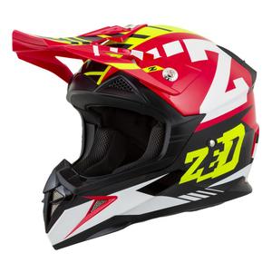 Kask motocrossowy ZED X1.9 czerwony-fluo żółty-czarny-biały