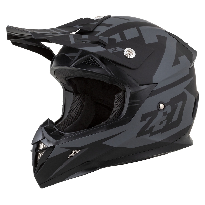 Dziecięcy kask motocrossowy ZED X1.9D czarno-szary matowy