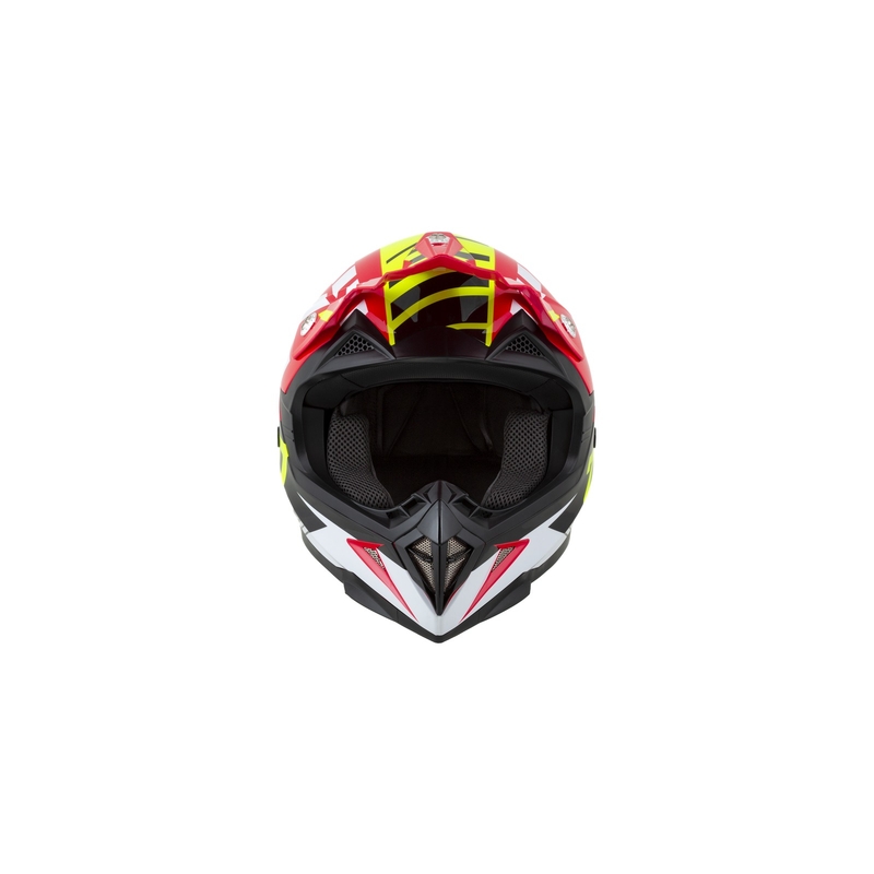 Dziecięcy kask motocrossowy ZED X1.9D czerwony-fluo żółty-czarny-biały