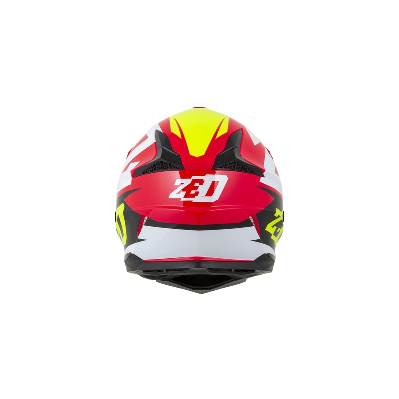 Dziecięcy kask motocrossowy ZED X1.9D czerwony-fluo żółty-czarny-biały