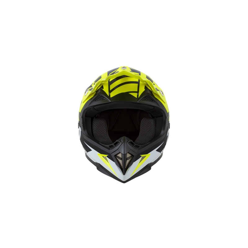 Dětská motokrosová přilba ZED X1.9D fluo žluto-černo-bílá