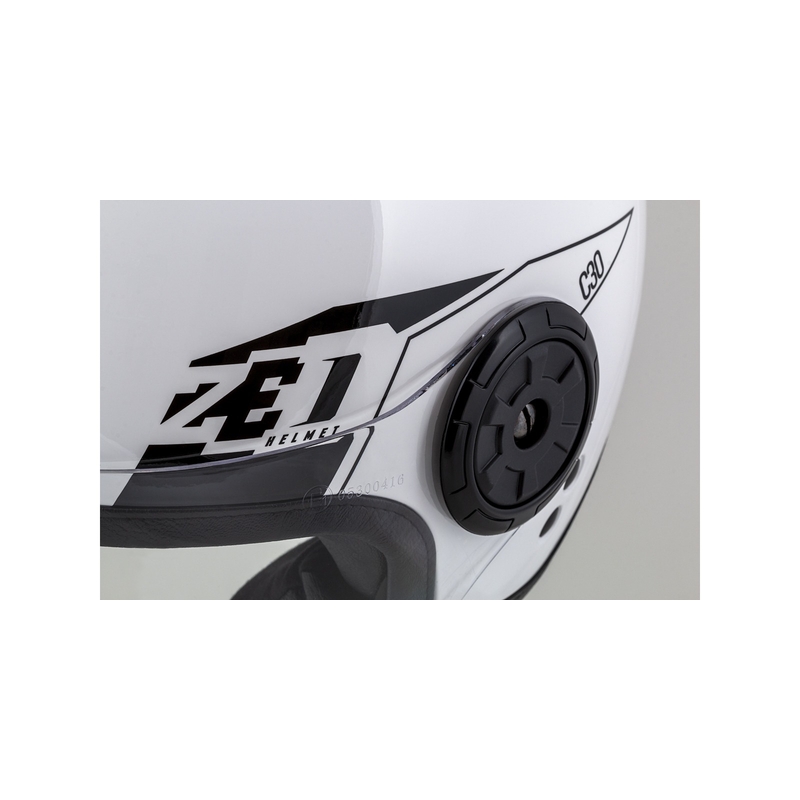 Kask motocyklowy otwarty ZED C30 biało-czarny