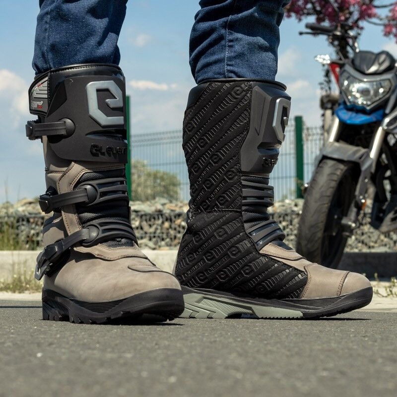 Eleveit T Spirit Evo WP brązowe buty motocyklowe.