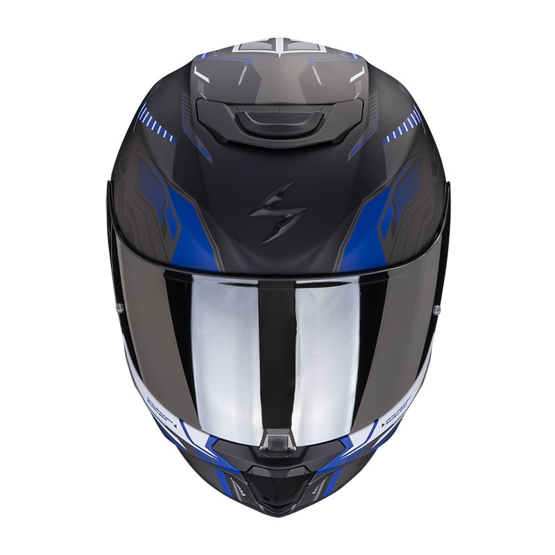 Integralny kask motocyklowy Scorpion EXO-391 Haut czarno-srebrno-niebieski