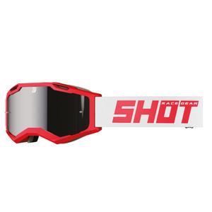 Gogle motocrossowe Shot Iris 2.0 Solid szaro-czerwony