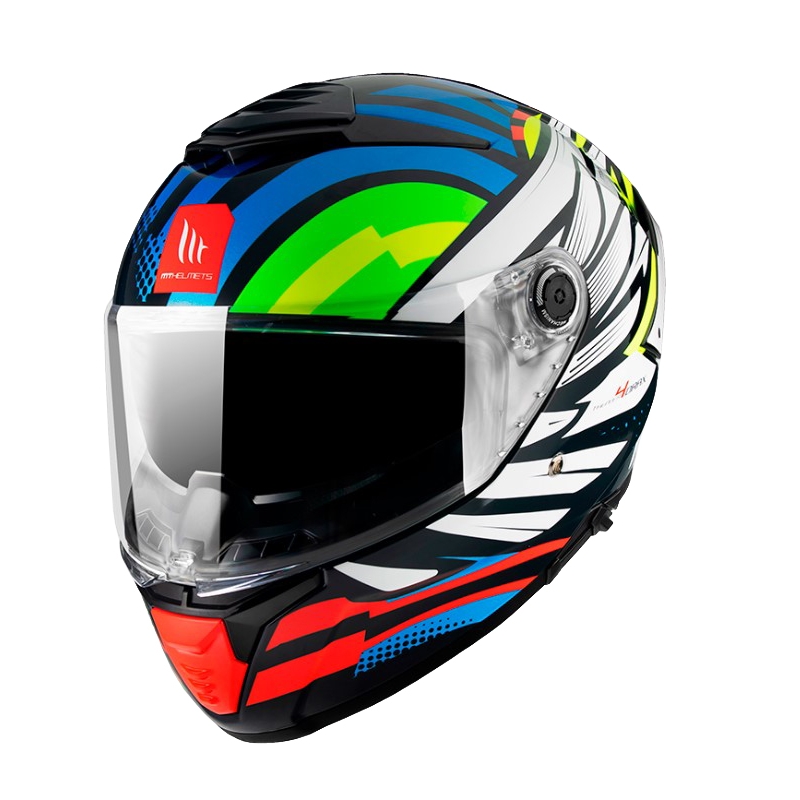 MT Thunder 4 SV Drax B7 czarno-czerwono-zielono-niebiesko-biały integralny kask motocyklowy
