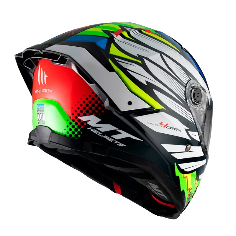 MT Thunder 4 SV Drax B7 czarno-czerwono-zielono-niebiesko-biały integralny kask motocyklowy