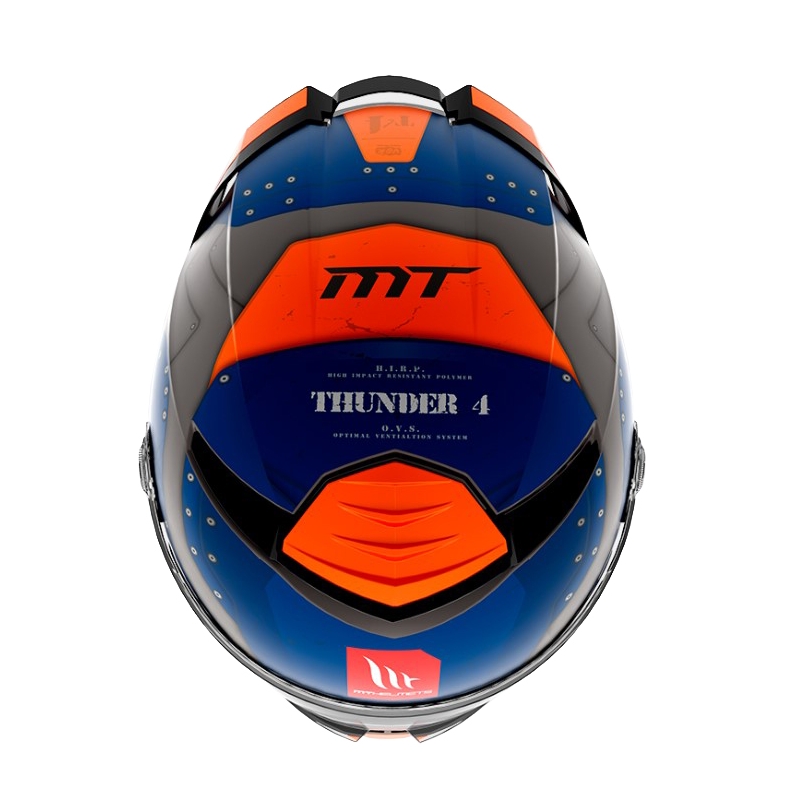MT Thunder 4 SV Cheep A7 zintegrowany kask motocyklowy pomarańczowo-niebiesko-szary