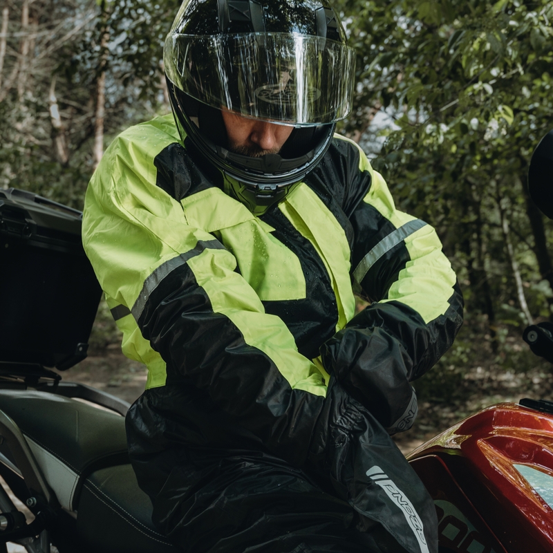 Kombinezon przeciwdeszczowy Ozone OZ-141 black-fluo yellow