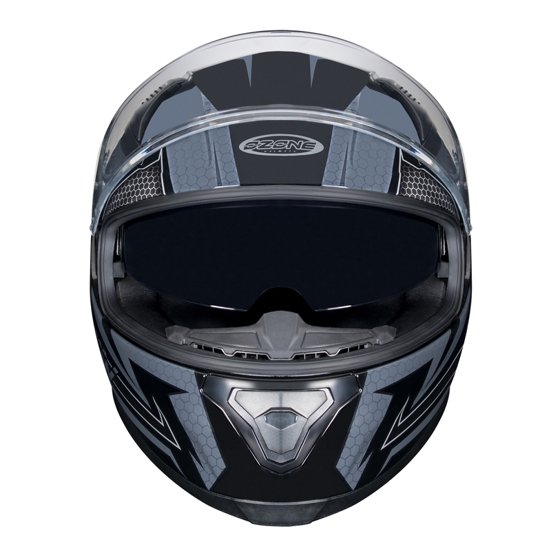 Integralny kask motocyklowy Ozone Arrow czarno-szara