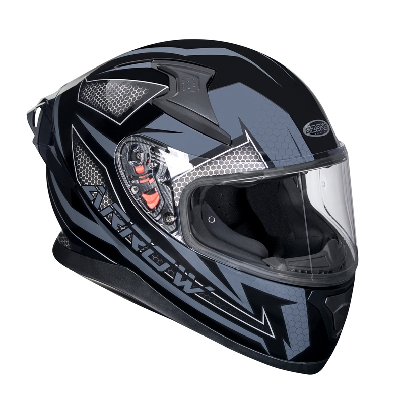 Integralny kask motocyklowy Ozone Arrow czarno-szara