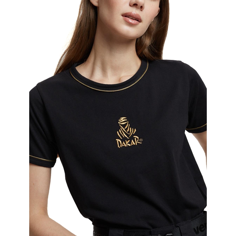 Damski T-shirt DAKAR VIP 36 złoto-czarne