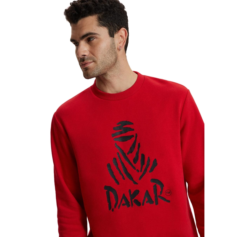 Bluza męska DAKAR DKR CREW 04 czerwona wyprzedaż