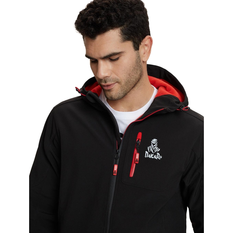 Męska kurtka softshellowa DAKAR Fotix czerwono-czarna