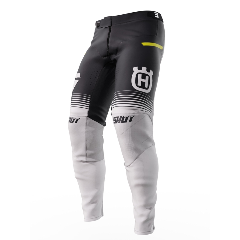 Spodnie motocrossowe Shot Aerolite Husqvarna LE 2023 biało-czarne