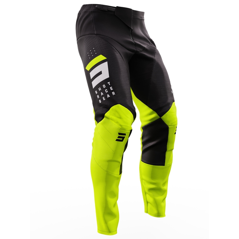 Spodnie motocrossowe Shot Contact Camo 2.0 czarny-fluo żółty wyprzedaż