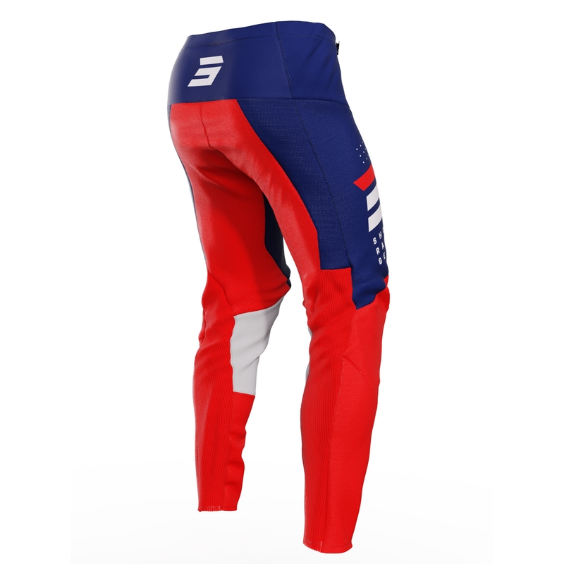 Spodnie motocrossowe Shot Contact Camo 2.0 czerwono-niebieskie wyprzedaż