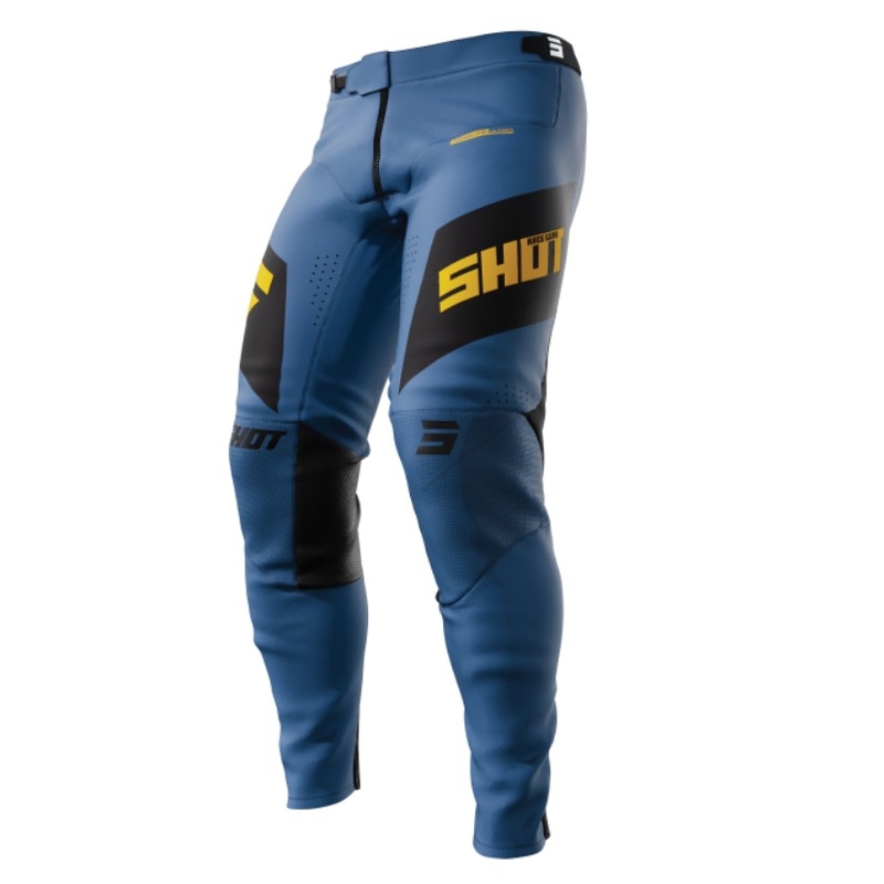 Shot Aerolite Ultima Motocross Pants Czarno-żółto-niebieskie